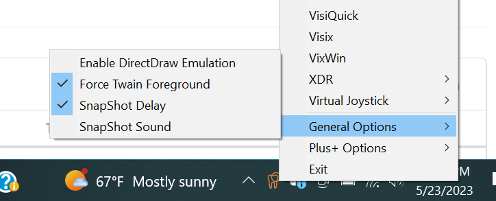Snapshot Delay option in MouthWatch Capture menu