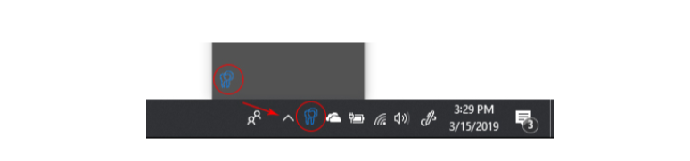 MouthWatch Capture icon in system tray